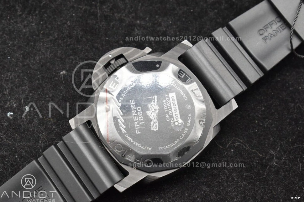 Clone VSF on Markers Blue 47mm Strap PAM1616 Carbotech Best Dial P.9010 Rubber Edition Black 0515